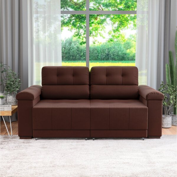 Sofá Retrátil E Reclinável 2 Lugares 190cm Smart Marrom