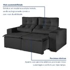 Sofá Retrátil E Reclinável 2 Lugares 194cm Libra Cinza