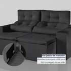 Sofá Retrátil E Reclinável 2 Lugares 194cm Libra Cinza