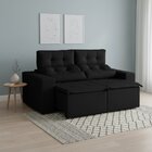 Sofá Retrátil E Reclinável 2 Lugares 194cm Libra Preto