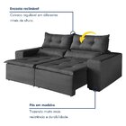 Sofá Retrátil E Reclinável 2 Lugares 196cm Firenze  Cinza