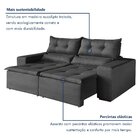 Sofá Retrátil E Reclinável 2 Lugares 196cm Firenze  Cinza