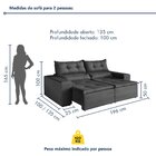Sofá Retrátil E Reclinável 2 Lugares 196cm Firenze  Cinza