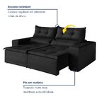 Sofá Retrátil E Reclinável 2 Lugares 196cm Firenze  Preto
