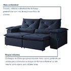 Sofá Retrátil E Reclinável 2 Lugares 196cm Londres Azul