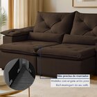 Sofá Retrátil E Reclinável 2 Lugares 196cm Londres Marrom