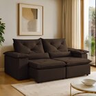 Sofá Retrátil E Reclinável 2 Lugares 196cm Londres Marrom