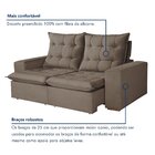 Sofá Retrátil E Reclinável 2 Lugares 196cm Veneza Bege