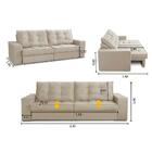 Sofá Retrátil E Reclinável 2 Lugares 2,30m Com Molas Giovana