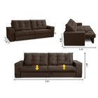 Sofá Retrátil E Reclinável 2 Lugares 2,50m Com Molas Giovana