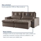 Sofá Retrátil E Reclinável 2 Lugares 200cm Beny Suede/bege