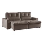 Sofá Retrátil E Reclinável 2 Lugares 200cm Beny Suede/bege