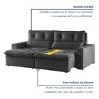 Sofá Retrátil E Reclinável 2 Lugares 200cm Beny Suede/cinza