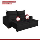 Sofá Retrátil E Reclinável 2 Lugares 200cm Califórnia Preto