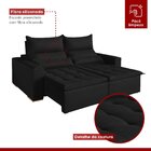 Sofá Retrátil E Reclinável 2 Lugares 200cm Califórnia Preto