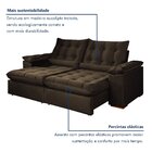 Sofá Retrátil E Reclinável 2 Lugares 200cm Dubai Marrom
