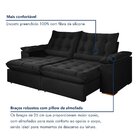 Sofá Retrátil E Reclinável 2 Lugares 200cm Dubai Preto