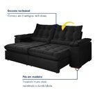 Sofá Retrátil E Reclinável 2 Lugares 200cm Dubai Preto