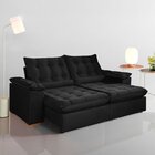 Sofá Retrátil E Reclinável 2 Lugares 200cm Dubai Preto