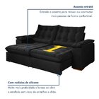 Sofá Retrátil E Reclinável 2 Lugares 200cm Dubai Preto