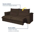 Sofá Retrátil E Reclinável 2 Lugares 200cm Italia Marrom