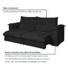 Sofá Retrátil E Reclinável 2 Lugares 200cm Italia Preto