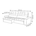 Sofá Retrátil E Reclinável 2 Lugares 200cm Welton Veludo Cinz