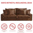 Sofá Retrátil E Reclinável 2 Lugares 210cm Corino Zeus Yescas