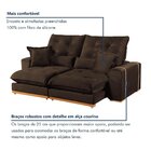 Sofá Retrátil E Reclinável 2 Lugares 210cm Kioto Marrom