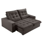 Sofá Retrátil E Reclinável 2 Lugares 210cm Pés Em Madeira Mac