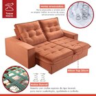 Sofá Retrátil E Reclinável 2 Lugares 210cm Pés Em Madeira Mac