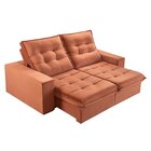 Sofá Retrátil E Reclinável 2 Lugares 210cm Pés Em Madeira Mac