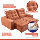 Sofá Retrátil E Reclinável 2 Lugares 210cm Pés Em Madeira Mac