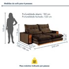 Sofá Retrátil E Reclinável 2 Lugares 210cm Santorini Marrom