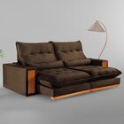 Sofá Retrátil E Reclinável 2 Lugares 210cm Santorini Marrom