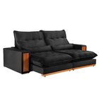 Sofá Retrátil E Reclinável 2 Lugares 210cm Santorini Preto