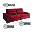 Sofá Retrátil E Reclinável 2 Lugares 230 Cm Charm Bordô