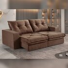 Sofá Retrátil E Reclinável 2 Lugares 230cm M163 Marrom Escuro