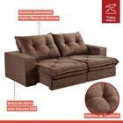 Sofá Retrátil E Reclinável 2 Lugares 230cm M163 Marrom Escuro