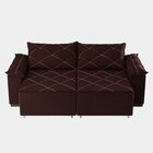 Sofá Retrátil E Reclinável 2 Lugares 230cm Napoles  Marrom