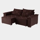 Sofá Retrátil E Reclinável 2 Lugares 230cm Napoles  Marrom