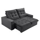 Sofá Retrátil E Reclinável 2 Lugares 230cm Pés Em Madeira Mac