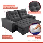 Sofá Retrátil E Reclinável 2 Lugares 230cm Pés Em Madeira Mac