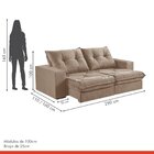 Sofá Retrátil E Reclinável 2 Lugares 250cm M163 Capuccino