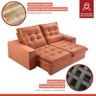 Sofá Retrátil E Reclinável 2 Lugares 250cm Pés Em Madeira Mac