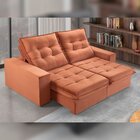 Sofá Retrátil E Reclinável 2 Lugares 250cm Pés Em Madeira Mac