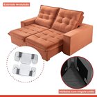 Sofá Retrátil E Reclinável 2 Lugares 250cm Pés Em Madeira Mac