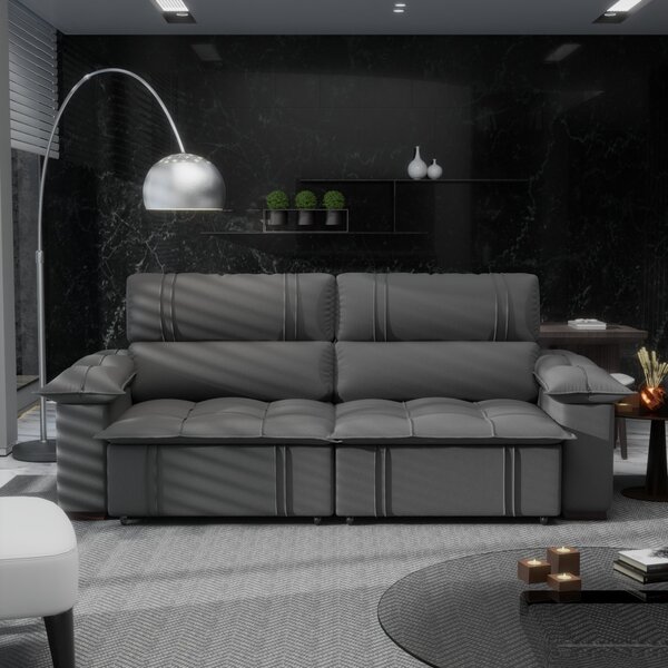 Sofá Retrátil E Reclinável 2 Lugares 250cm Zurique Montreal C