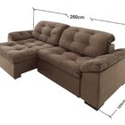 Sofá Retrátil E Reclinável 2 Lugares 260 Cm Pérola Veludo Mar