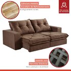 Sofá Retrátil E Reclinável 2 Lugares 290cm M163 Cinza Escuro